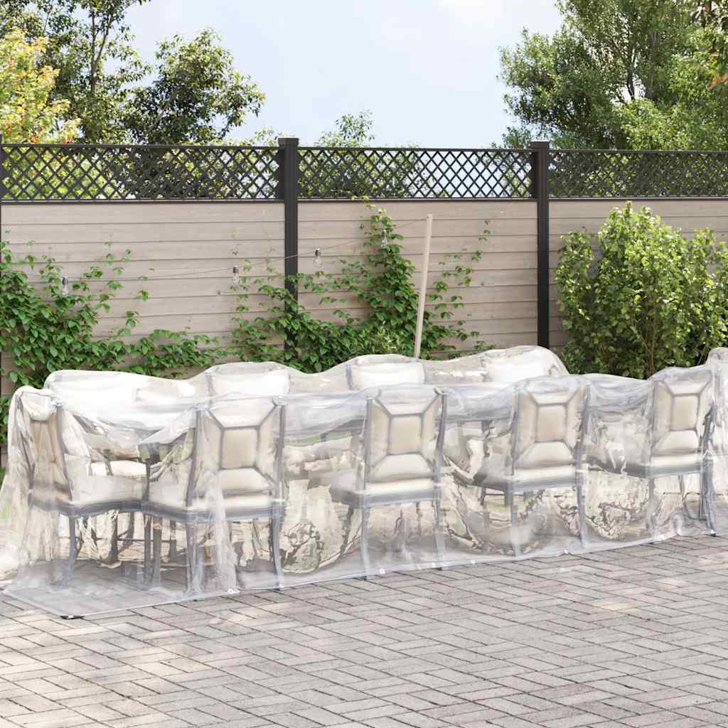 Vidaxx transparent presenning med gennemføringer 2x12 m polyethylen