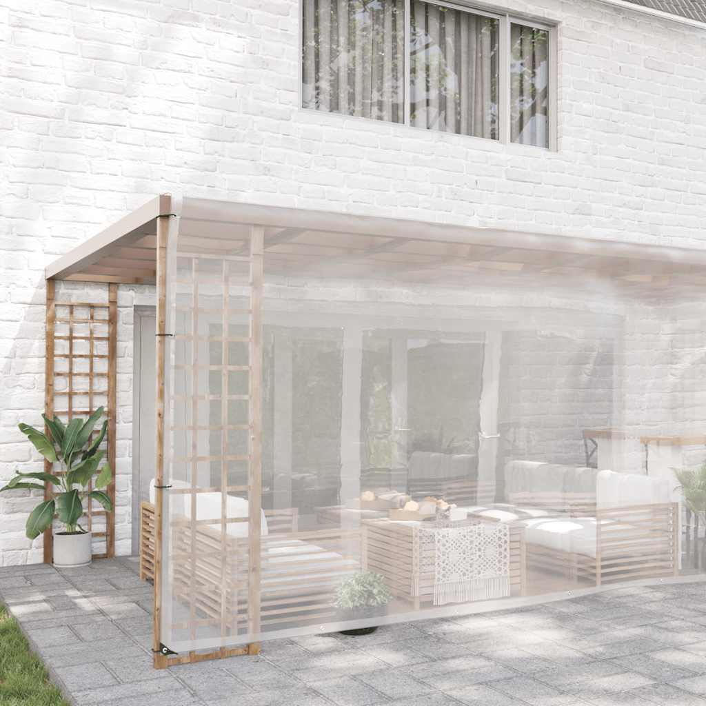 Vidaxx gennemsigtig presenning med gennemføringer 5x10 m polyethylen