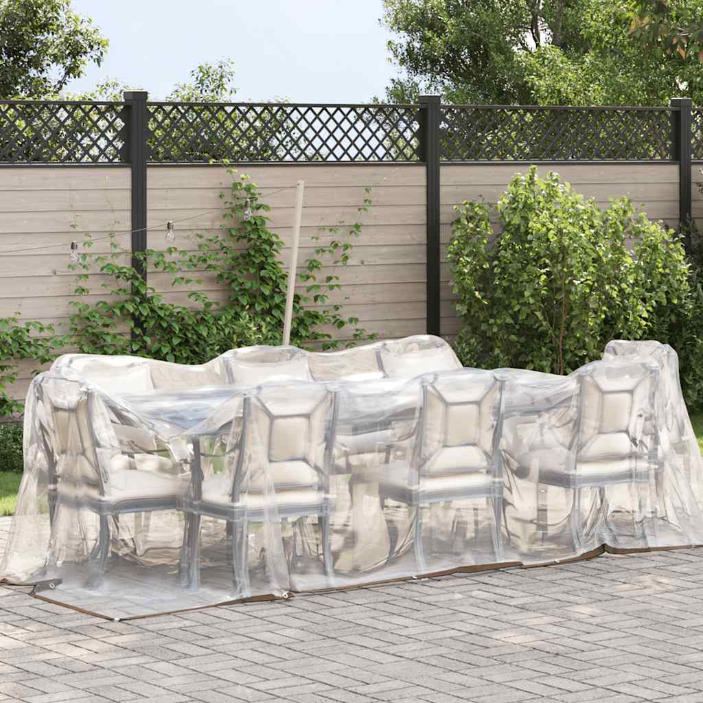 Vidaxx transparent presenning med gennemføringer 2x6 m polyethylen