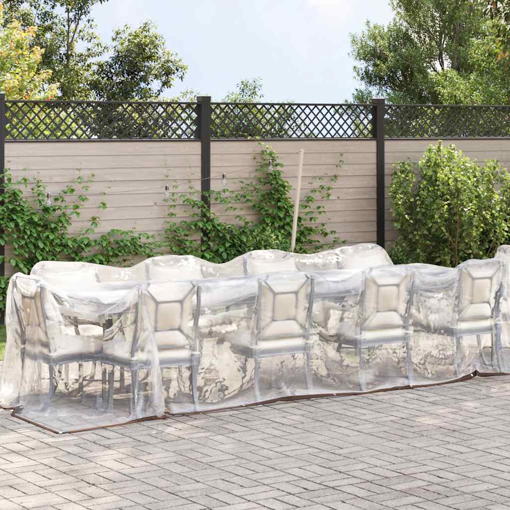 Vidaxx transparent presenning med gennemføringer 2x12 m polyethylen