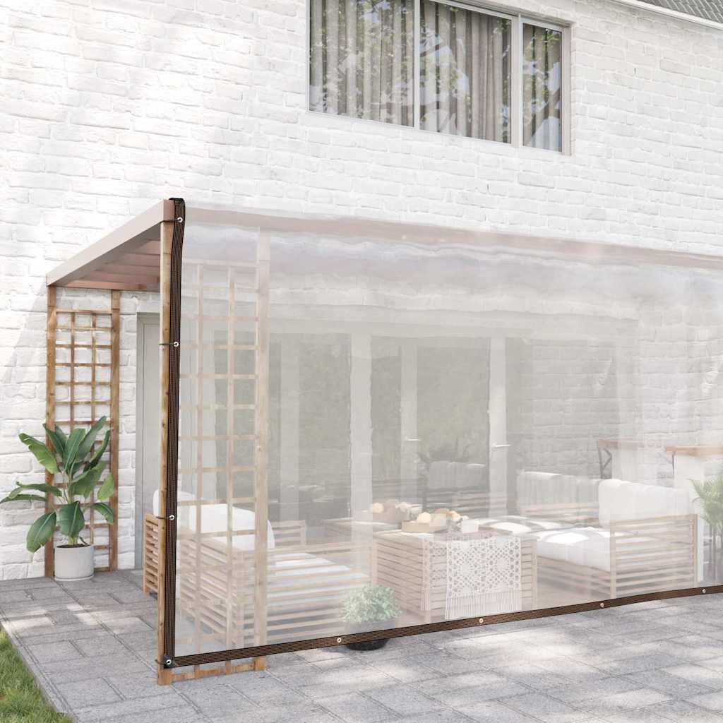 Vidaxx gennemsigtig presenning med gennemføringer 5x10 m polyethylen