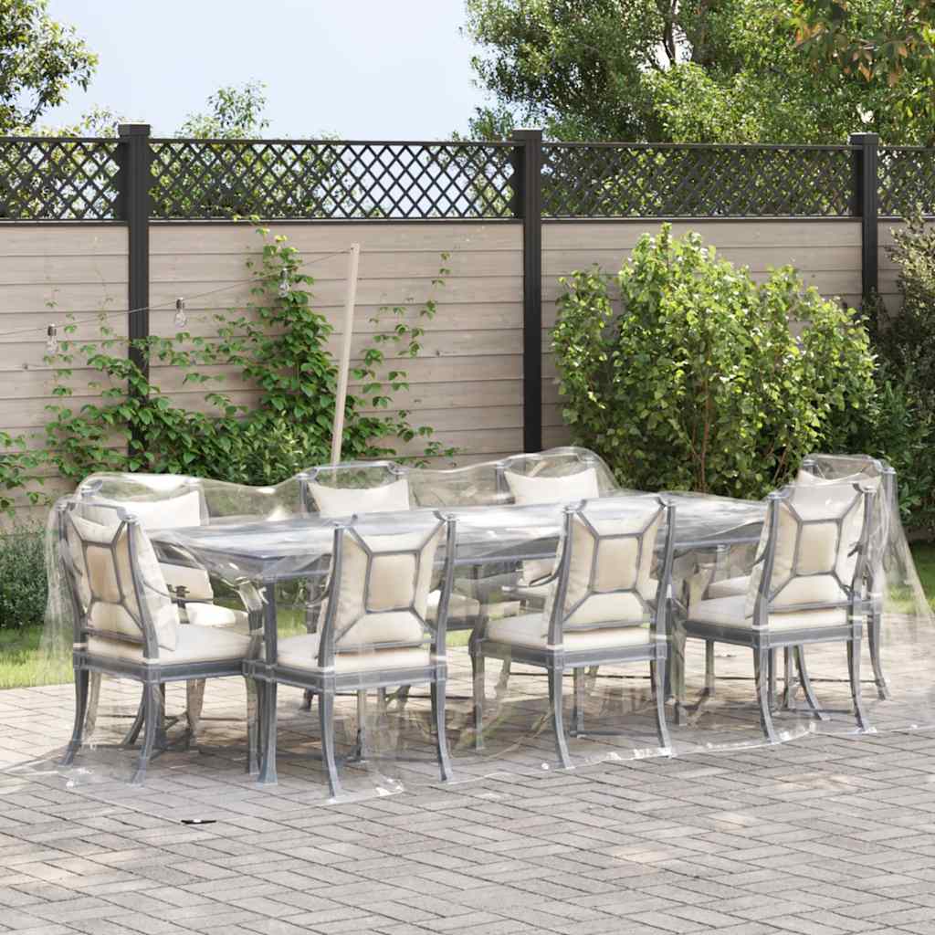 VidaXL gennemsigtig presenning med gennemføringer 2x4 m PVC