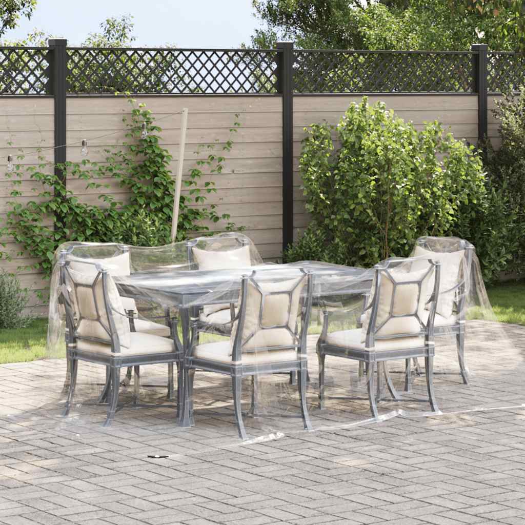 Vidaxx transparent presenning med øjne 3x3 m PVC