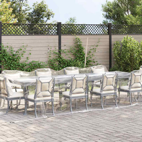 VidaXL gennemsigtig presenning med gennemføringer 3x8 m PVC