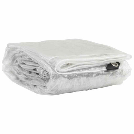 VidaXL gennemsigtig presenning med gennemføringer 3x8 m PVC
