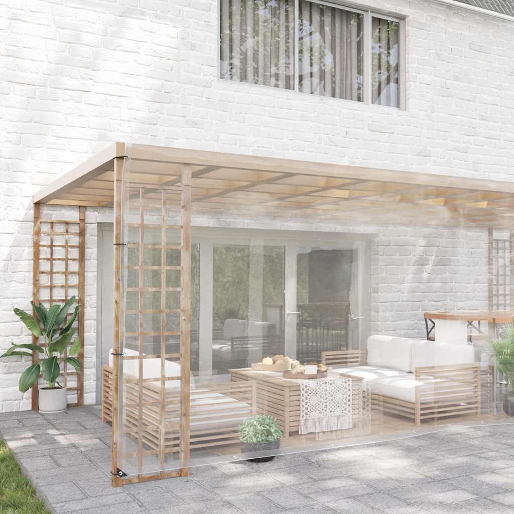 Vidaxx transparent presenning med gennemføringer 5x8 m PVC
