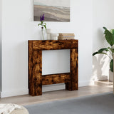 Vidaxl haardombouw 81x18x82 cm bewerkt hout gerookt eikenkleurig