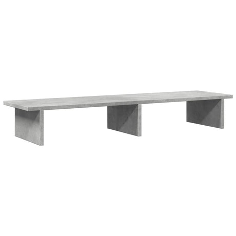 Vidaxxl skærmstativ 100x27x15 cm konstrueret træ betongrå
