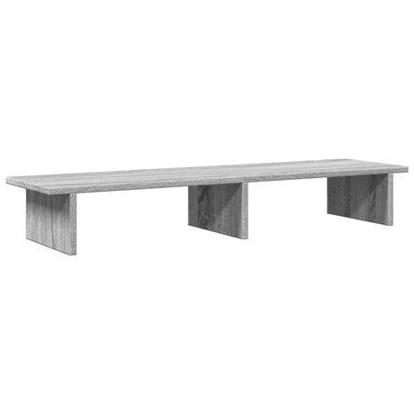Vidaxxl skærmstativ 100x27x15 cm konstrueret træ grå sonoma eg