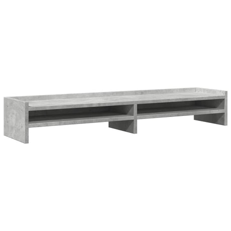 Vidaxxl skærmstativ 100x24x16 cm konstrueret træ betongrå