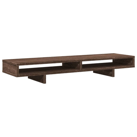 Vidaxxl skærmstativ 100x27x15 cm konstrueret træ, brun eg