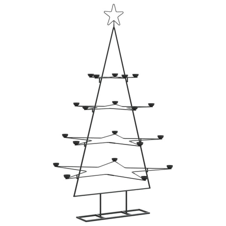 VidaXL juledekoration juletræ 140 cm metal sort