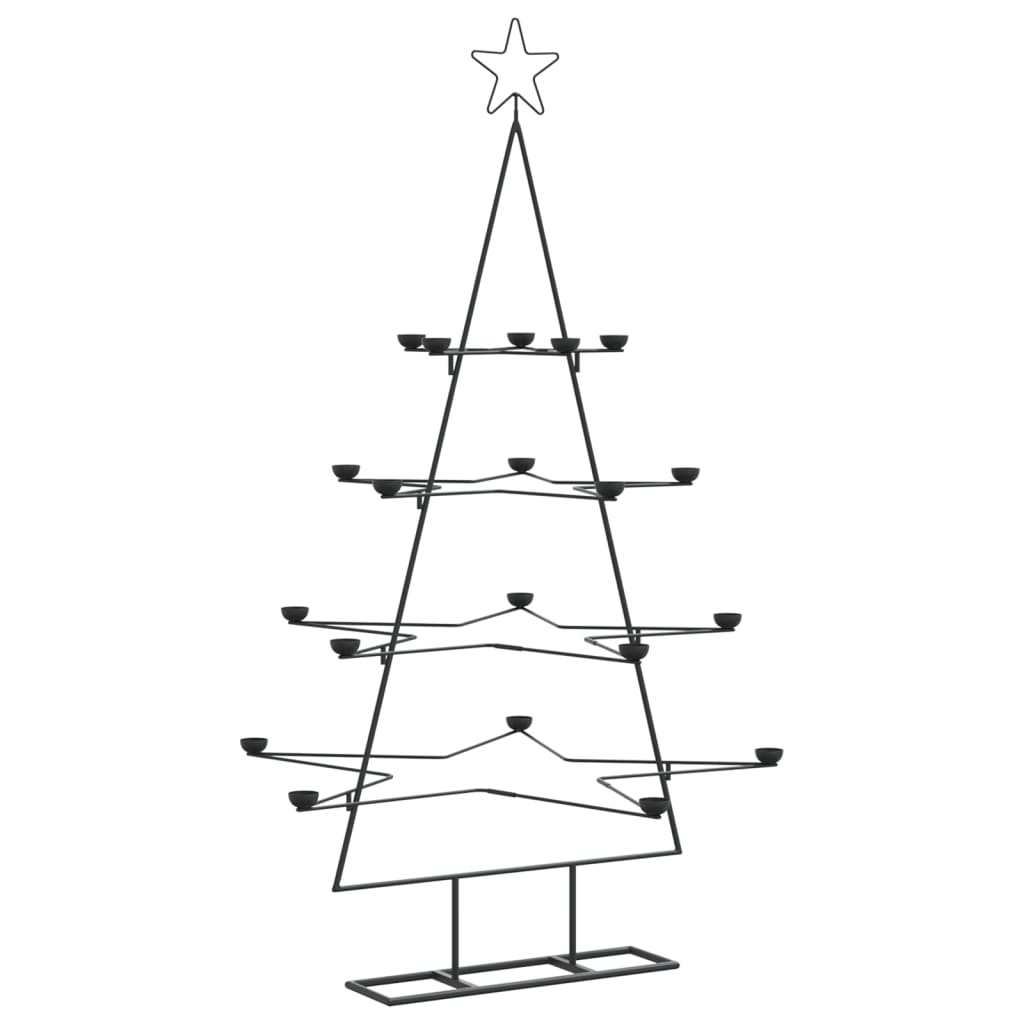 VidaXL juledekoration juletræ 140 cm metal sort