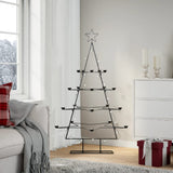 VidaXL juledekoration juletræ 140 cm metal sort