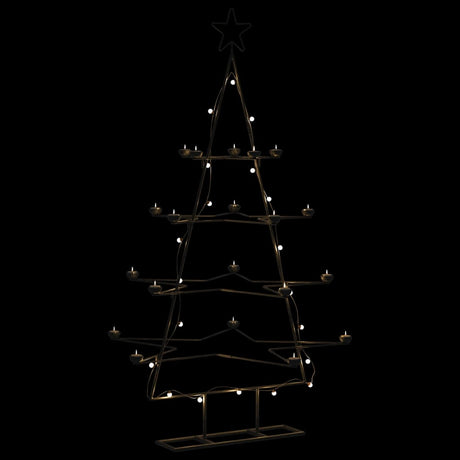VidaXL juledekoration juletræ 140 cm metal sort