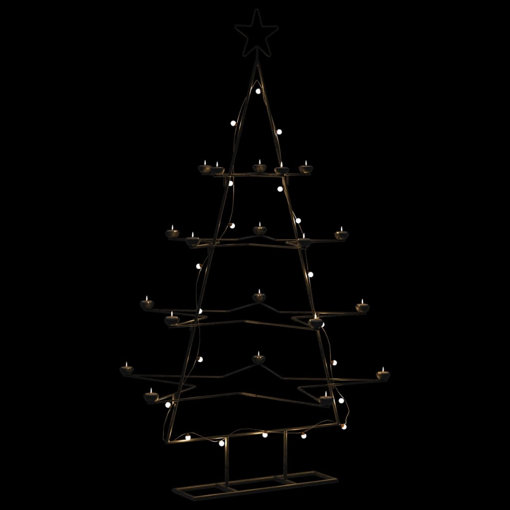VidaXL juledekoration juletræ 140 cm metal sort