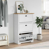 Vidaxx skohylde bodo 80x35x118 cm hvid og brun