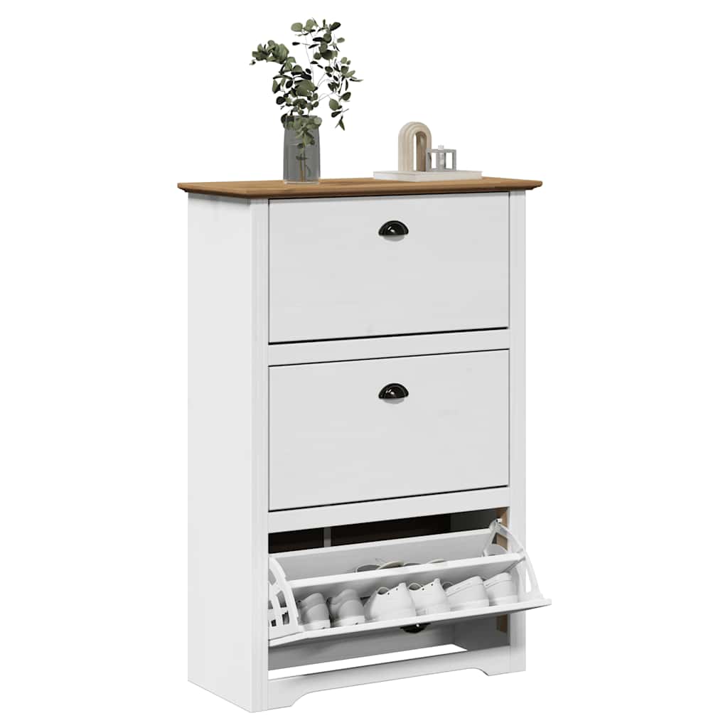 Vidaxx skohylde bodo 80x35x118 cm hvid og brun