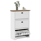 Vidaxx skohylde bodo 80x35x118 cm hvid og brun