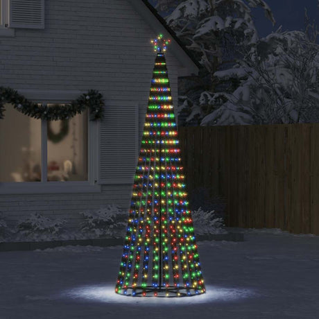 Vidaxxl LED juletræ 475 LEDs farverige 247 cm