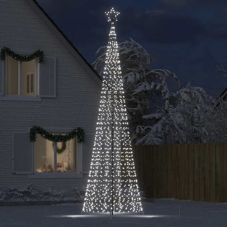 VidaXL LED juletræ med pigge 1534 LEDs 500 cm kold hvid