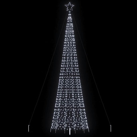 VidaXL LED juletræ med pigge 1534 LEDs 500 cm kold hvid