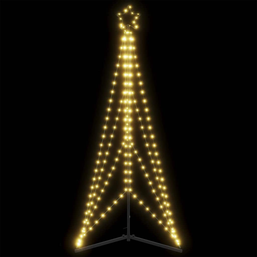Vidaxxl LED juletræ 363 LEDs varm hvid 182 cm