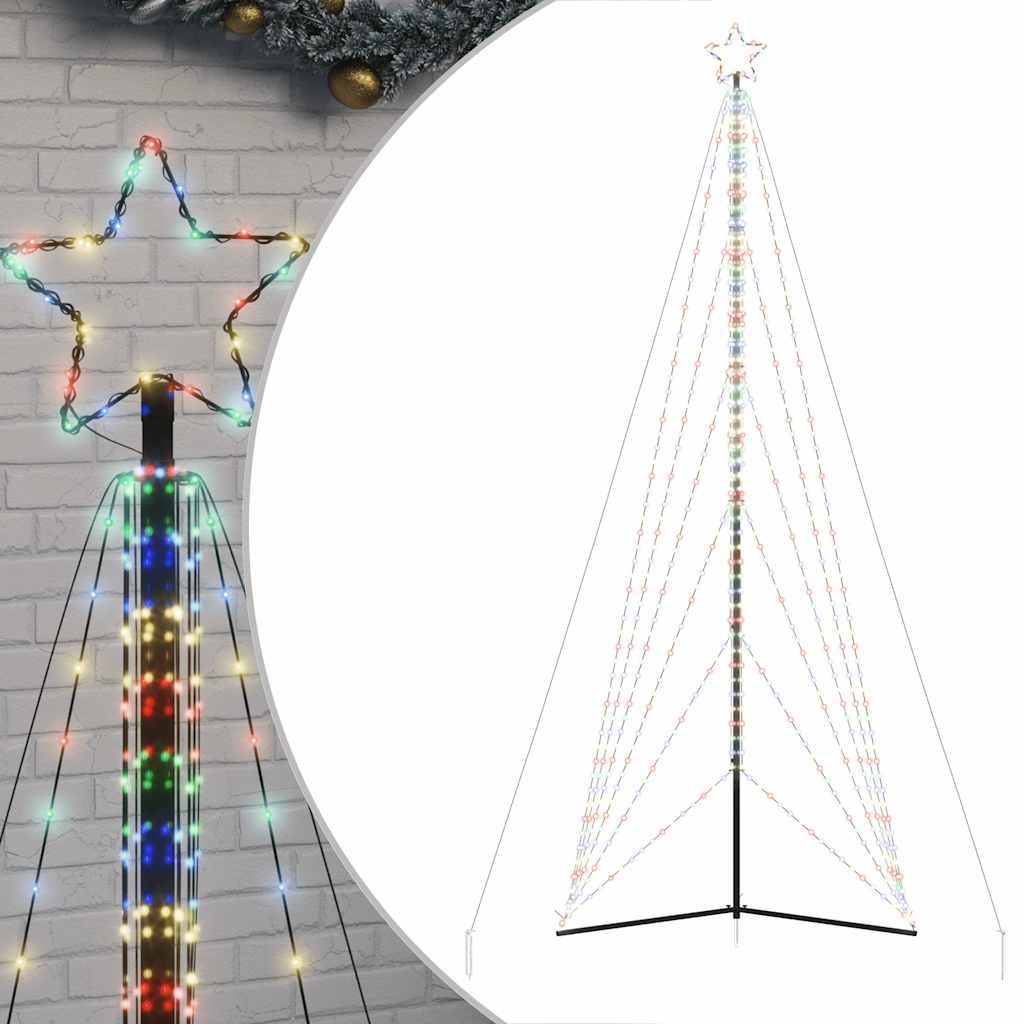 Vidaxxl LED juletræ 861 LEDs farverige 478 cm