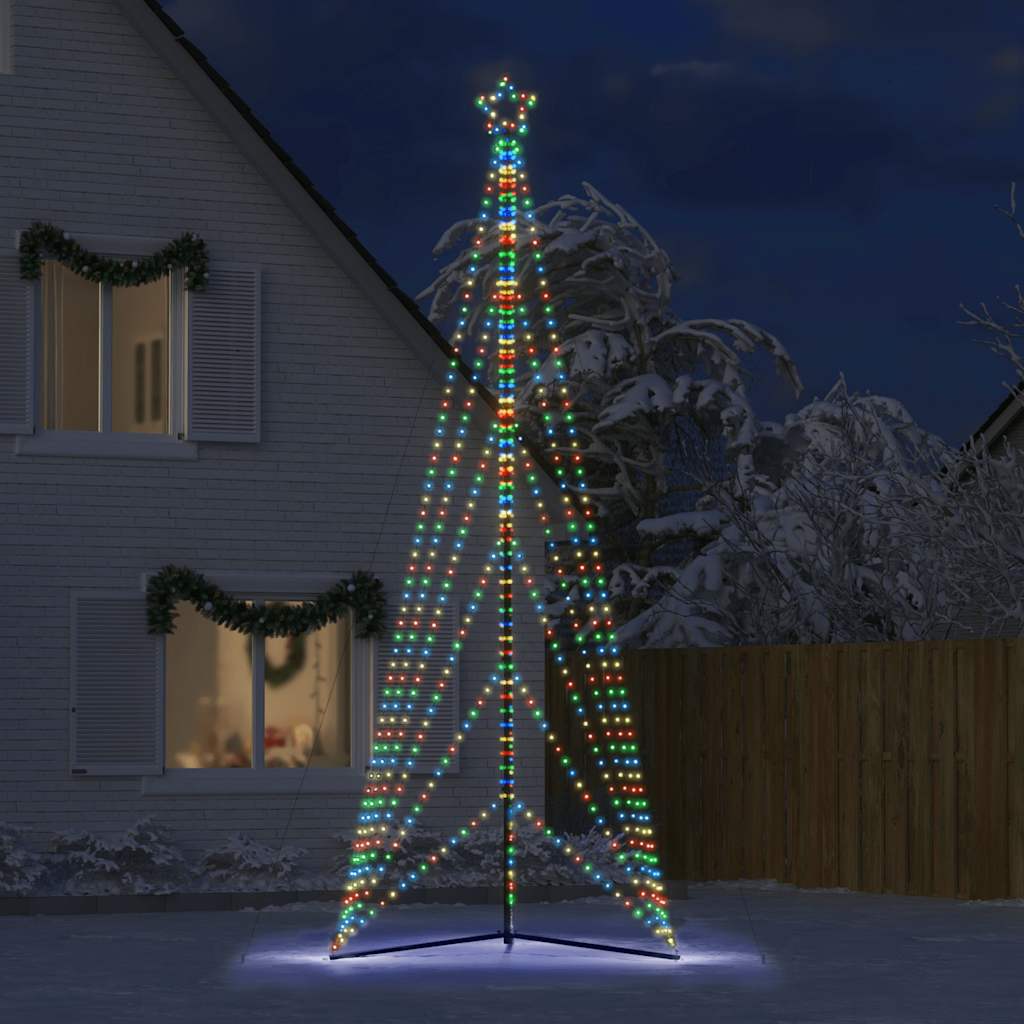 Vidaxxl LED juletræ 861 LEDs farverige 478 cm
