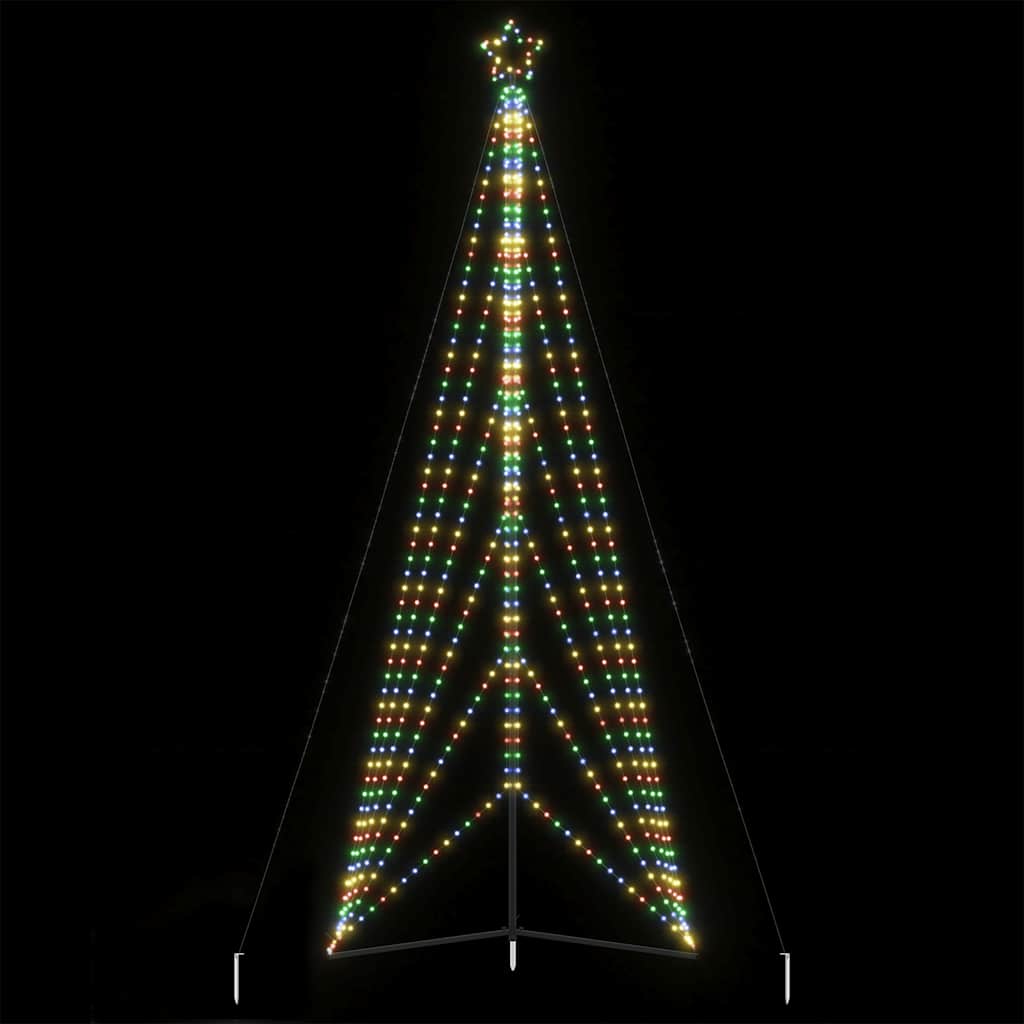 Vidaxxl LED juletræ 861 LEDs farverige 478 cm