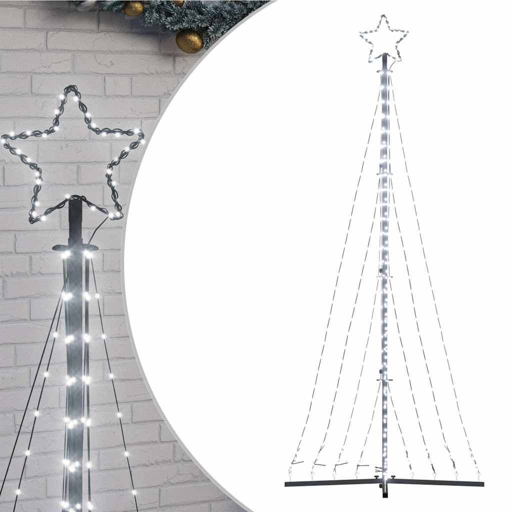 Vidaxxl LED juletræ 447 LED'er kold hvid 250 cm