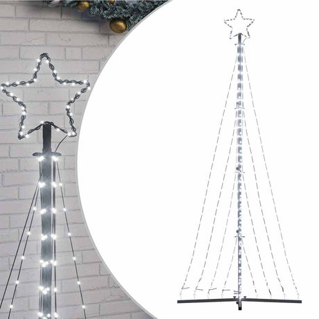 Vidaxxl LED juletræ 447 LED'er kold hvid 250 cm