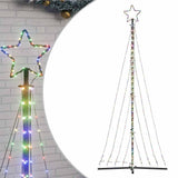 Vidaxxl LED juletræ 447 LEDs farverige 249 cm