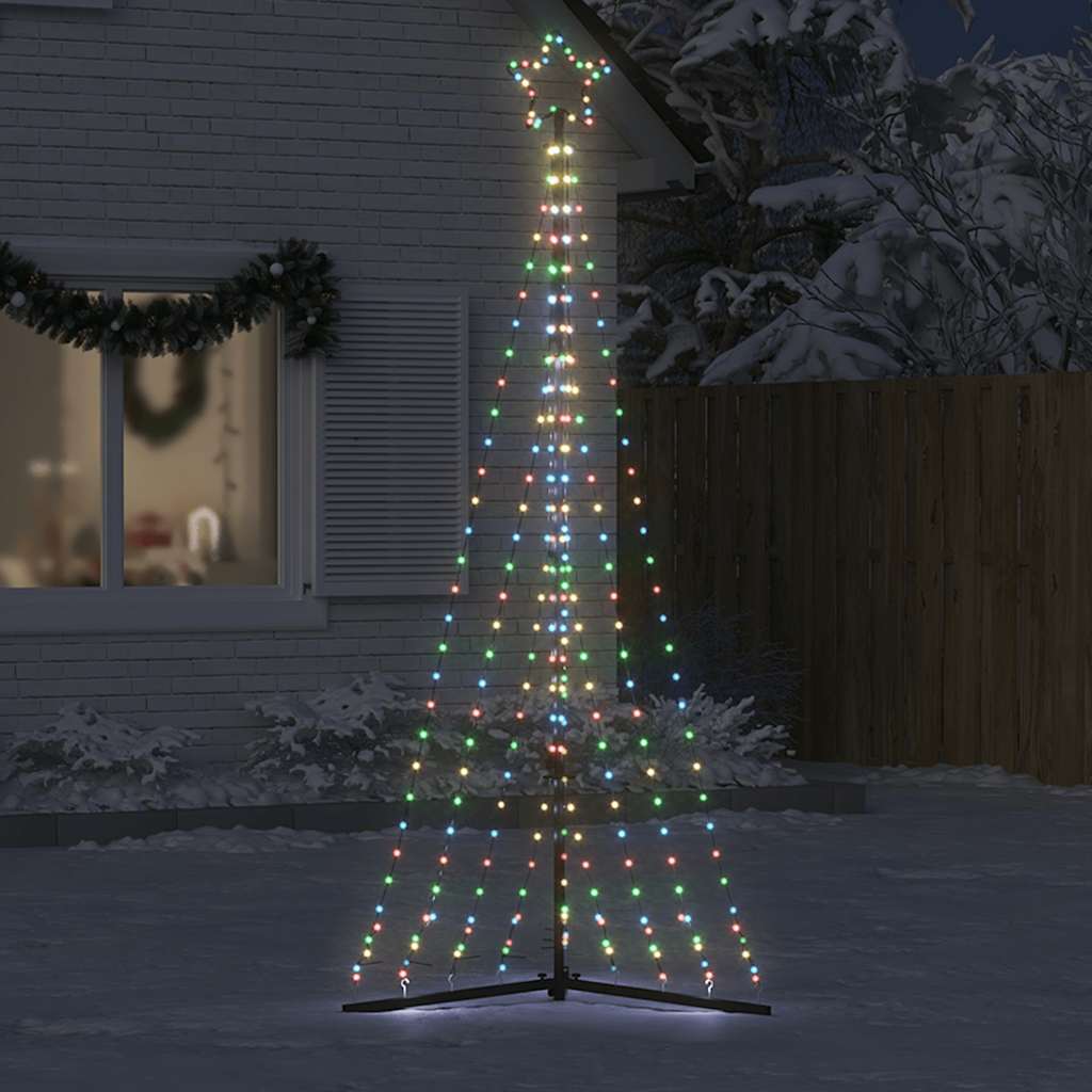 Vidaxxl LED juletræ 447 LEDs farverige 249 cm