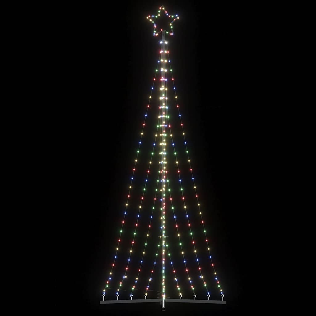 Vidaxxl LED juletræ 447 LEDs farverige 249 cm