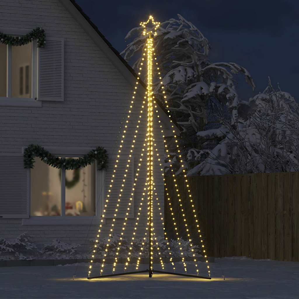Vidaxxl LED juletræ 570 LEDs varm hvid 399 cm