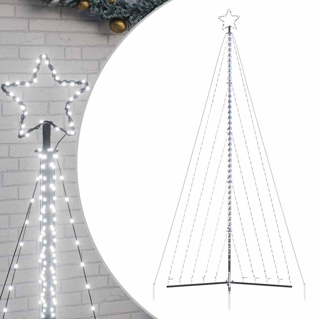 Vidaxxl LED juletræ 570 LED'er kold hvid 399 cm