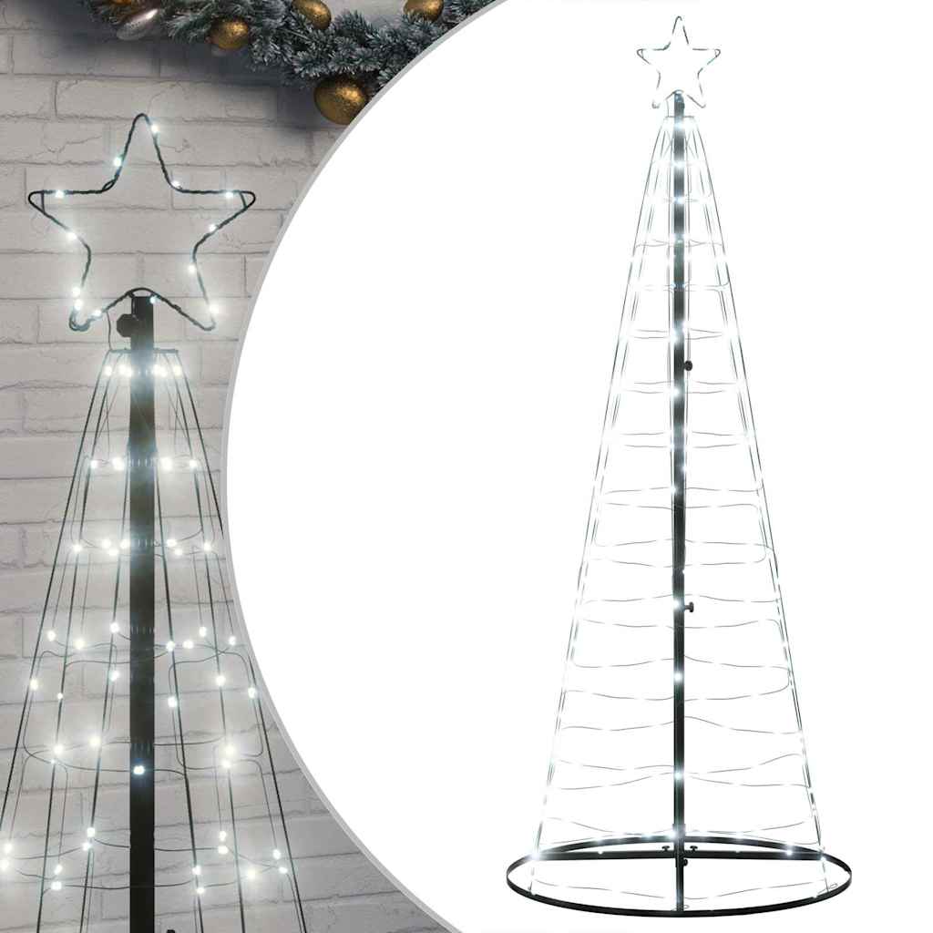 Vidaxxl LED juletræ 200 LED'er kold hvid 180 cm