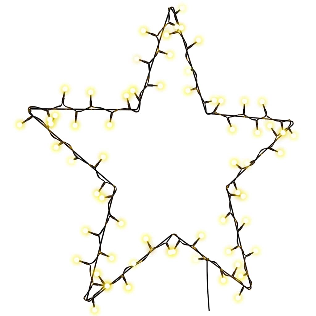 VidaXL julelys star silhouette 80 LED'er varm hvid