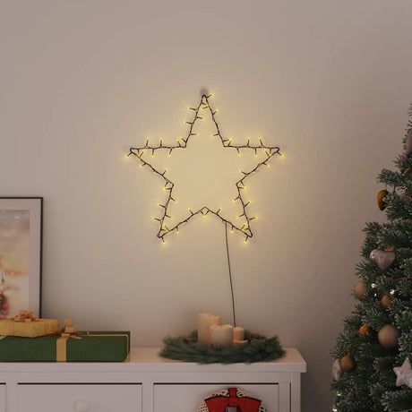 VidaXL julelys star silhouette 80 LED'er varm hvid