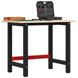 VidaXL Rektangulært arbejdsbord 100x60x81,5 cm massiv eg
