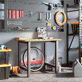 Vidaxx arbejdsbord rektangel 100x60x81,5 cm massiv eg lysebrun