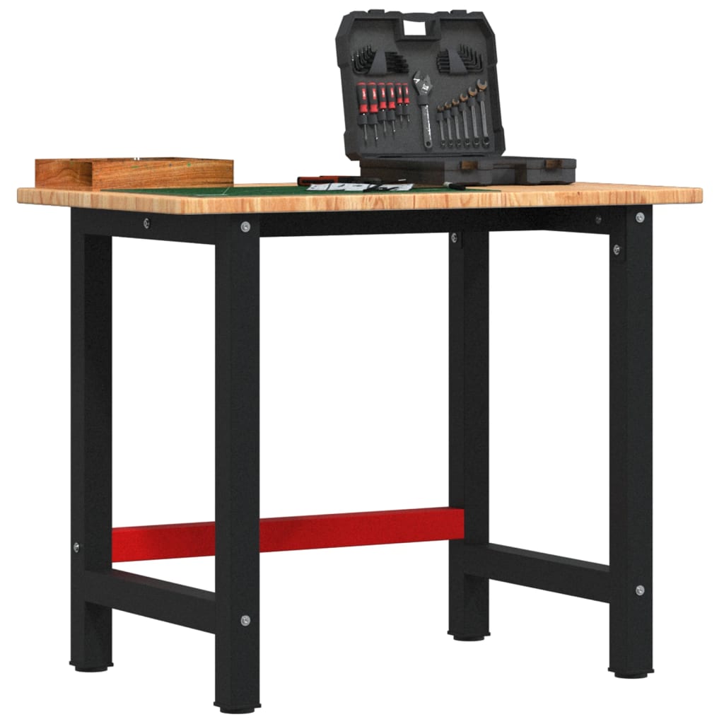 Vidaxx arbejdsbord rektangel 100x60x81,5 cm massiv eg lysebrun