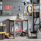 Vidaxx arbejdsbord rektangel 100x60x81,5 cm massiv eg mørkebrun