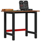 Vidaxx arbejdsbord rektangel 100x60x81,5 cm massiv eg mørkebrun