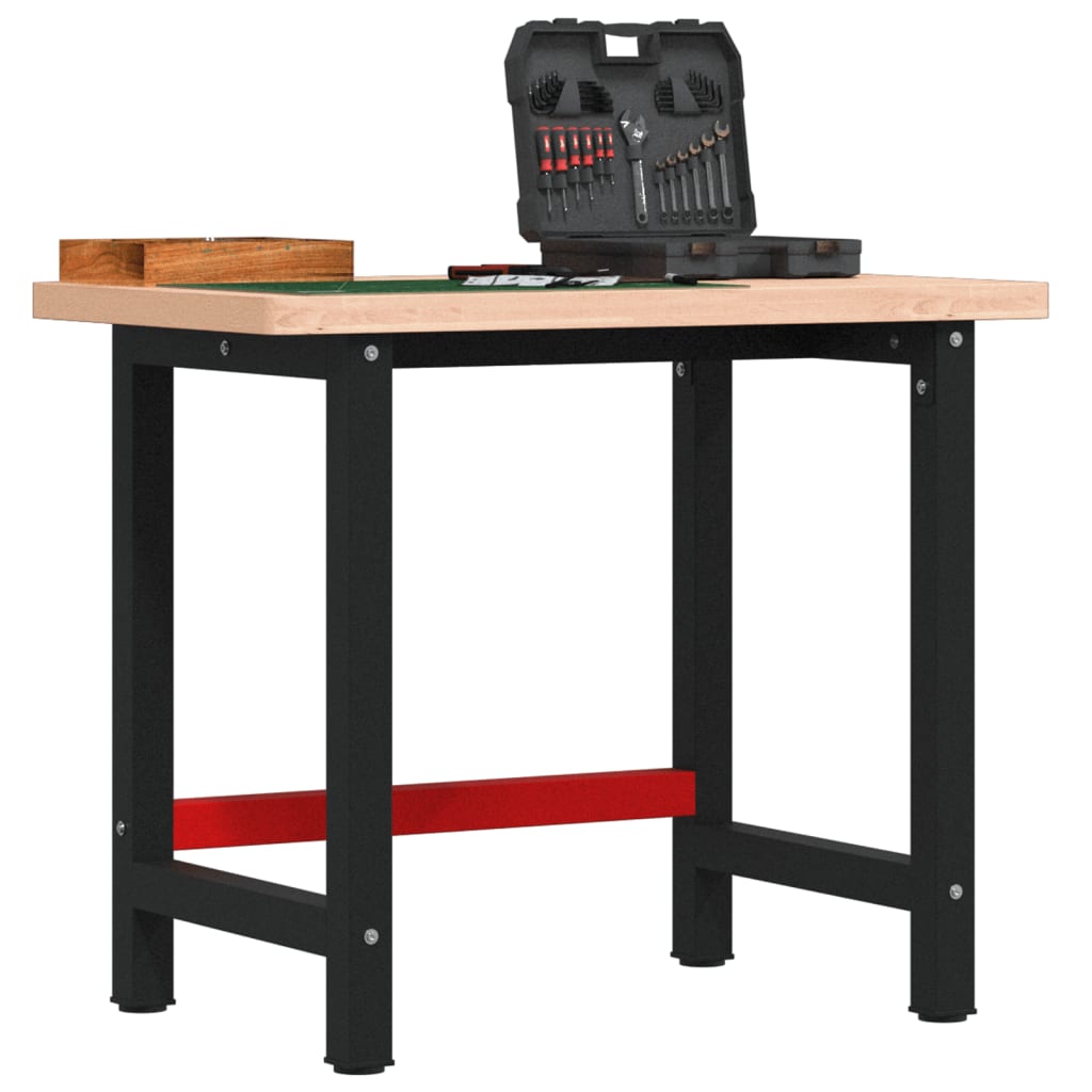 Vidaxx arbejdsbord rektangulært 100x60x83 cm massivt bøgetræ