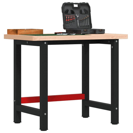 Vidaxx arbejdsbord rektangulært 100x60x83 cm massivt bøgetræ