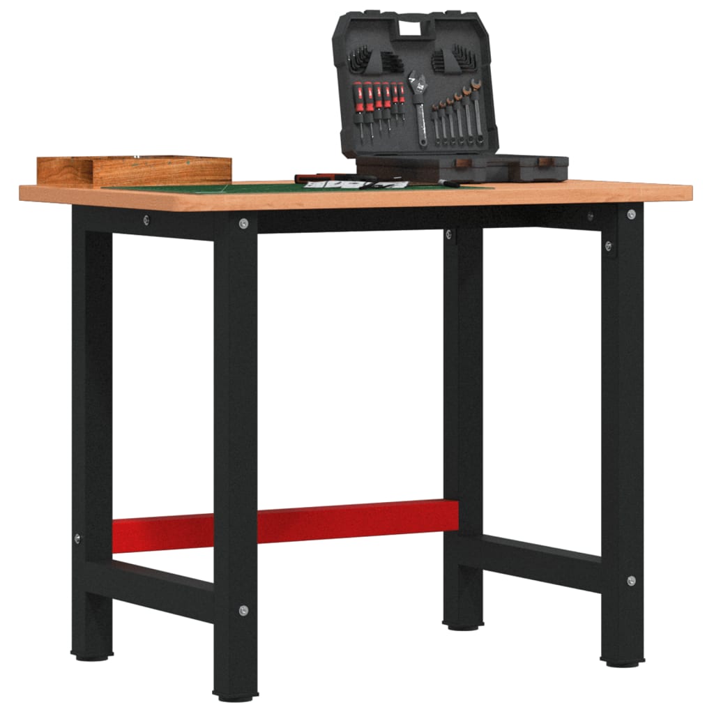 Vidaxx arbejdsbord rektangulært 100x60x81,5 cm massivt bøgetræ