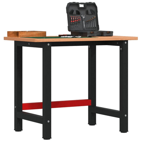 Vidaxx arbejdsbord rektangulært 100x60x81,5 cm massivt bøgetræ