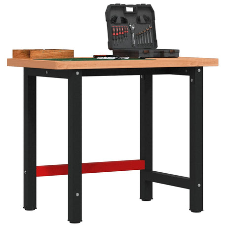 Vidaxx arbejdsbord rektangulært 100x60x83 cm massivt bøgetræ